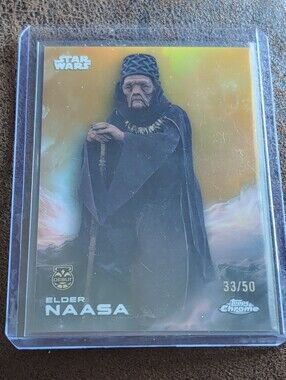 🍁2025 Topps Chrome Star Wars Elder Naasa Gold /50